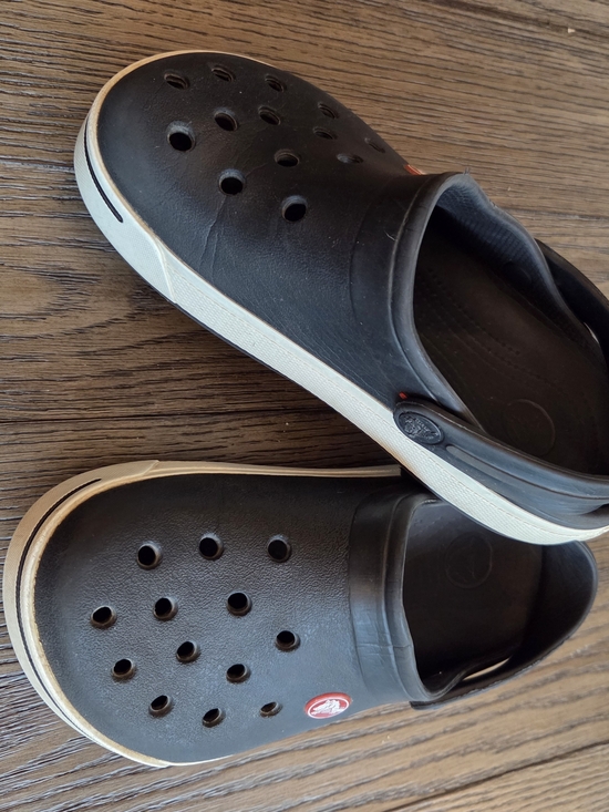 CROCS Other - Crocs Classic Clog in Black with White Trim
